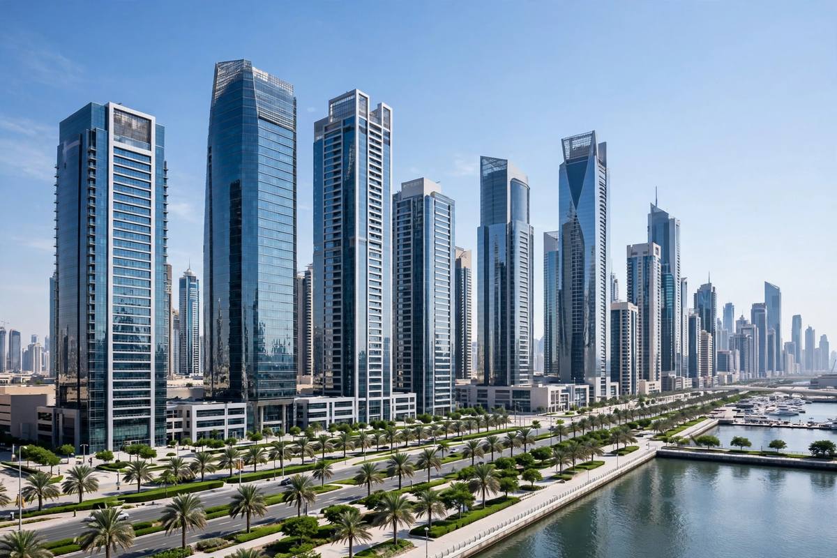 Outsourced accounting services in Dubai — Emirati business team reviewing monthly finance reports
